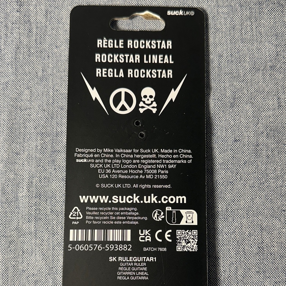 Rockstar Silver Ruler with Drawing Tools - Picture 2 of 4